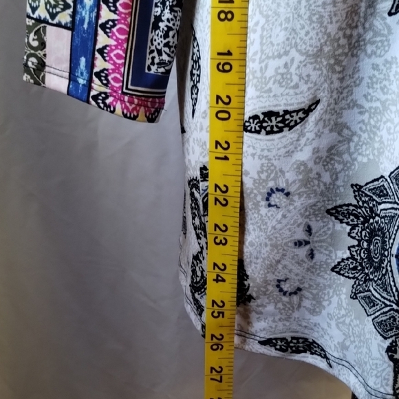 JM Collection Multicolor Patterned Blouse - Picture 7 of 11